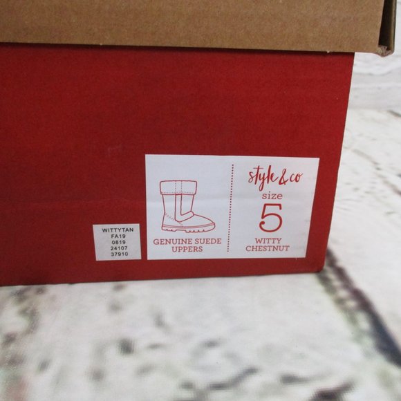 Style & Co Suede Sherpa Boots - Picture 8 of 8